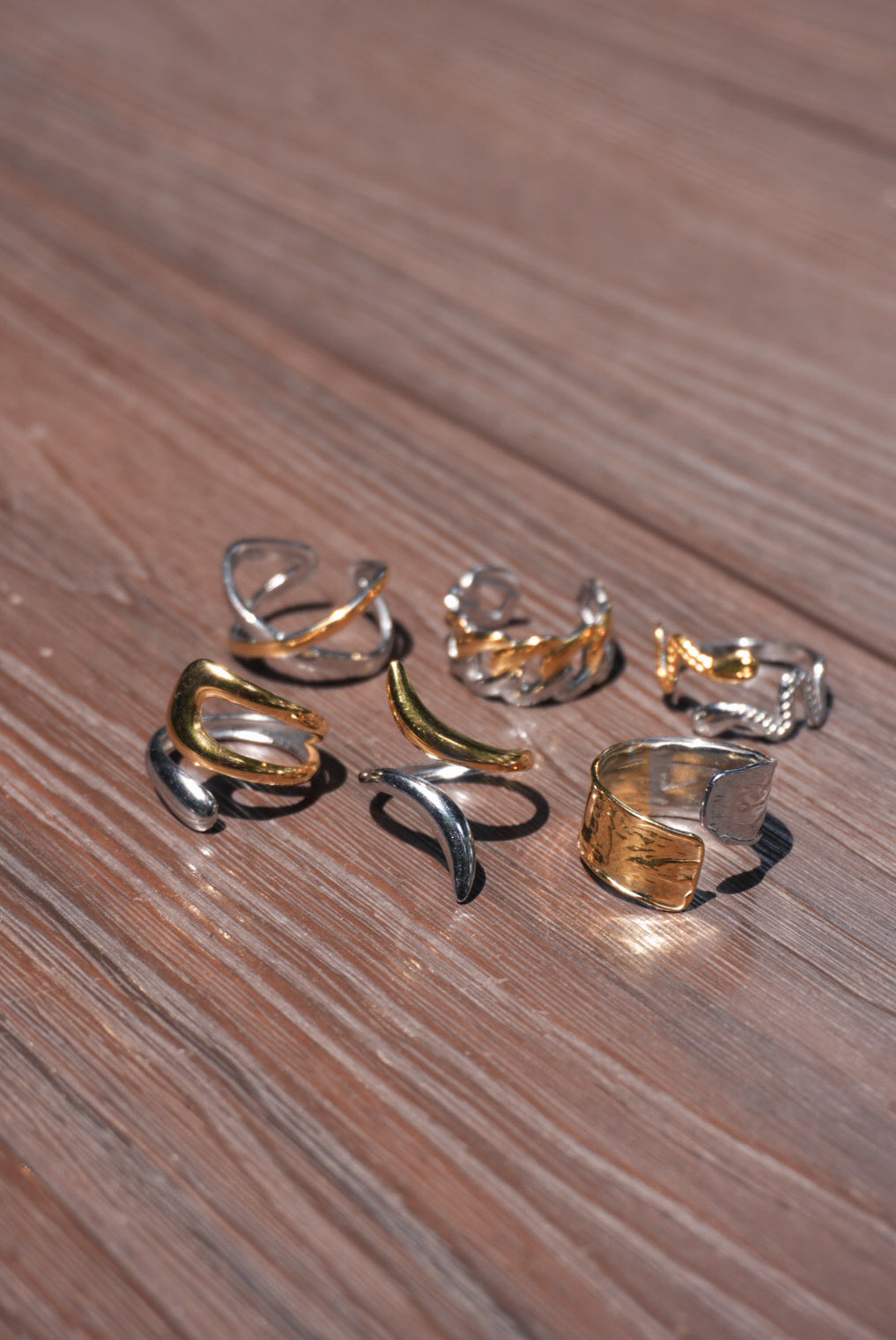 Duotone Stainless Steel Rings (7 designs)