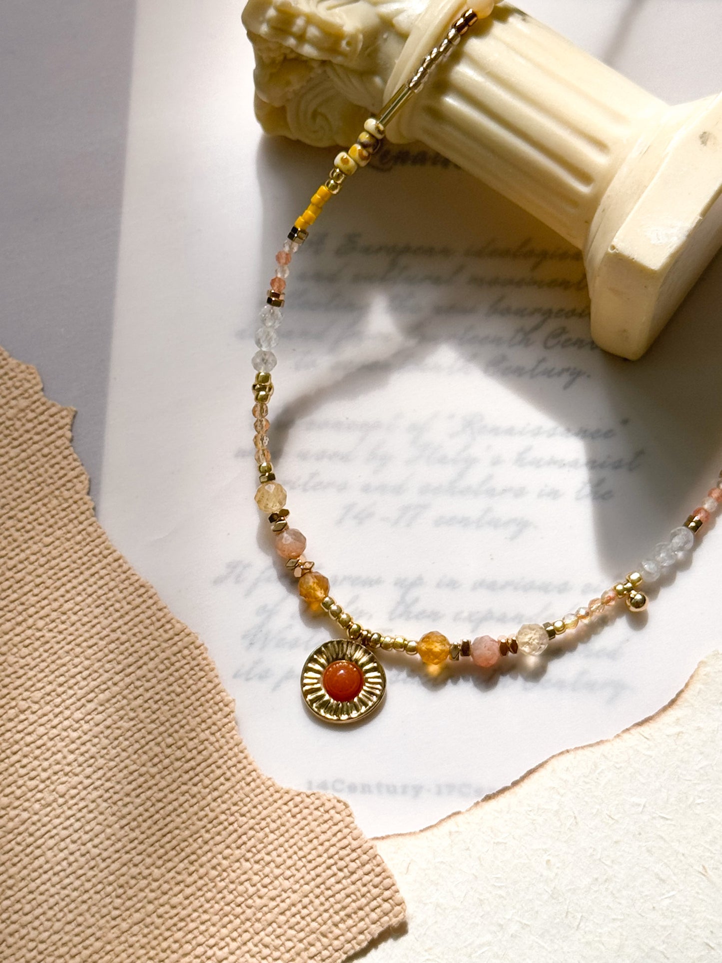 Tangerine Sun Necklace