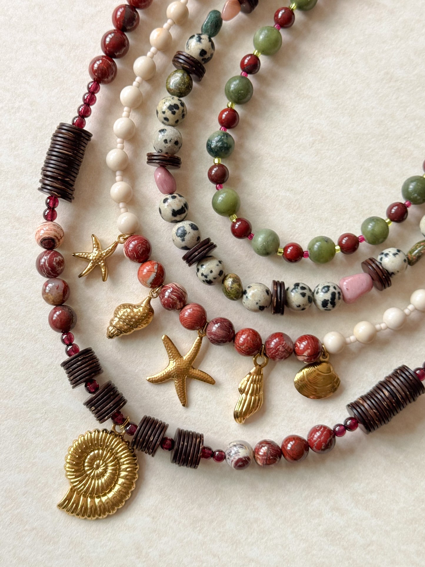 Maroon Island Necklace