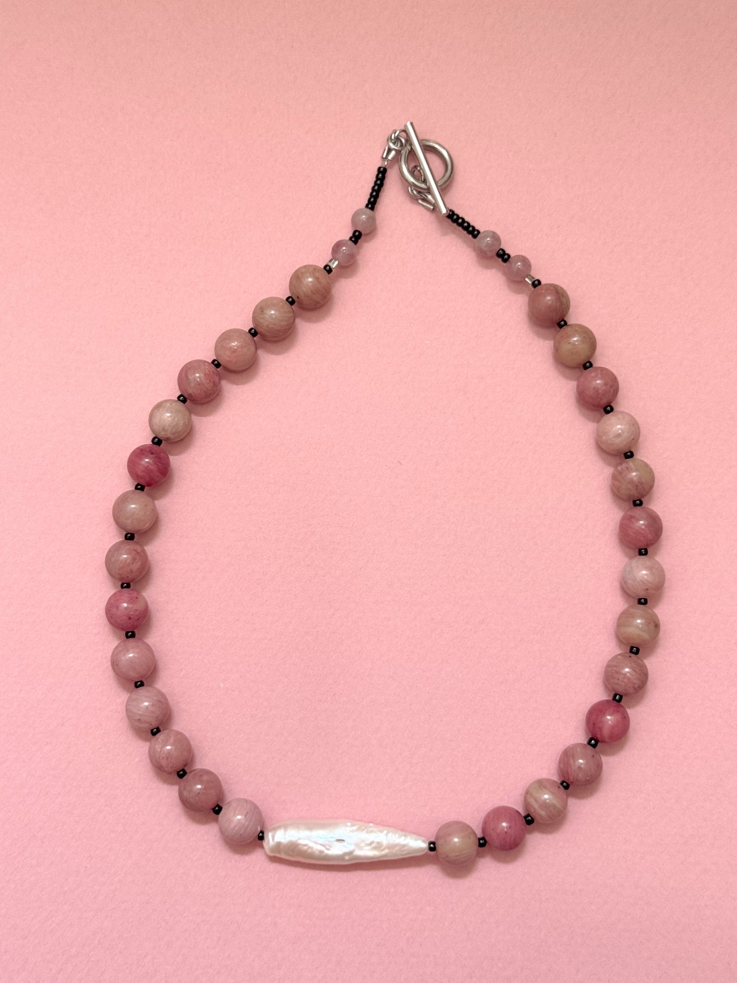 Miya Necklace - Rhodochrosite
