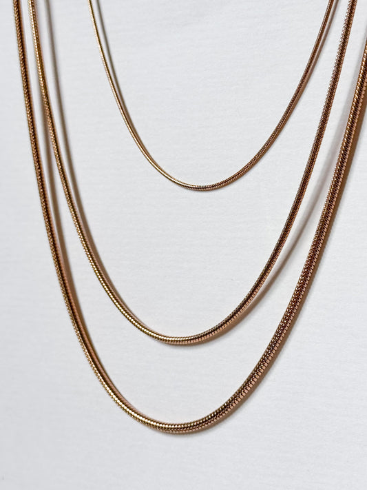 Rose Gold Snake Chain Necklace
