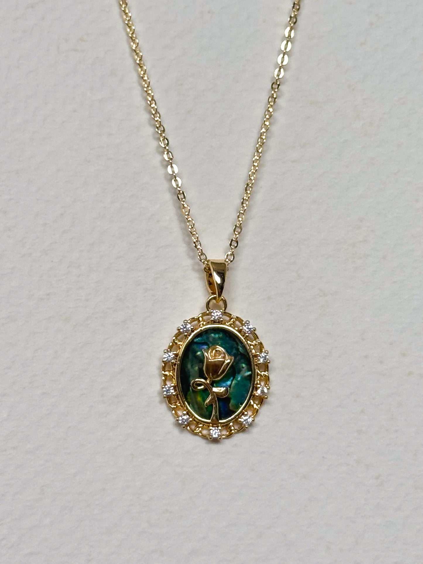Gold Mother of Pearl Necklace (multiple designs)