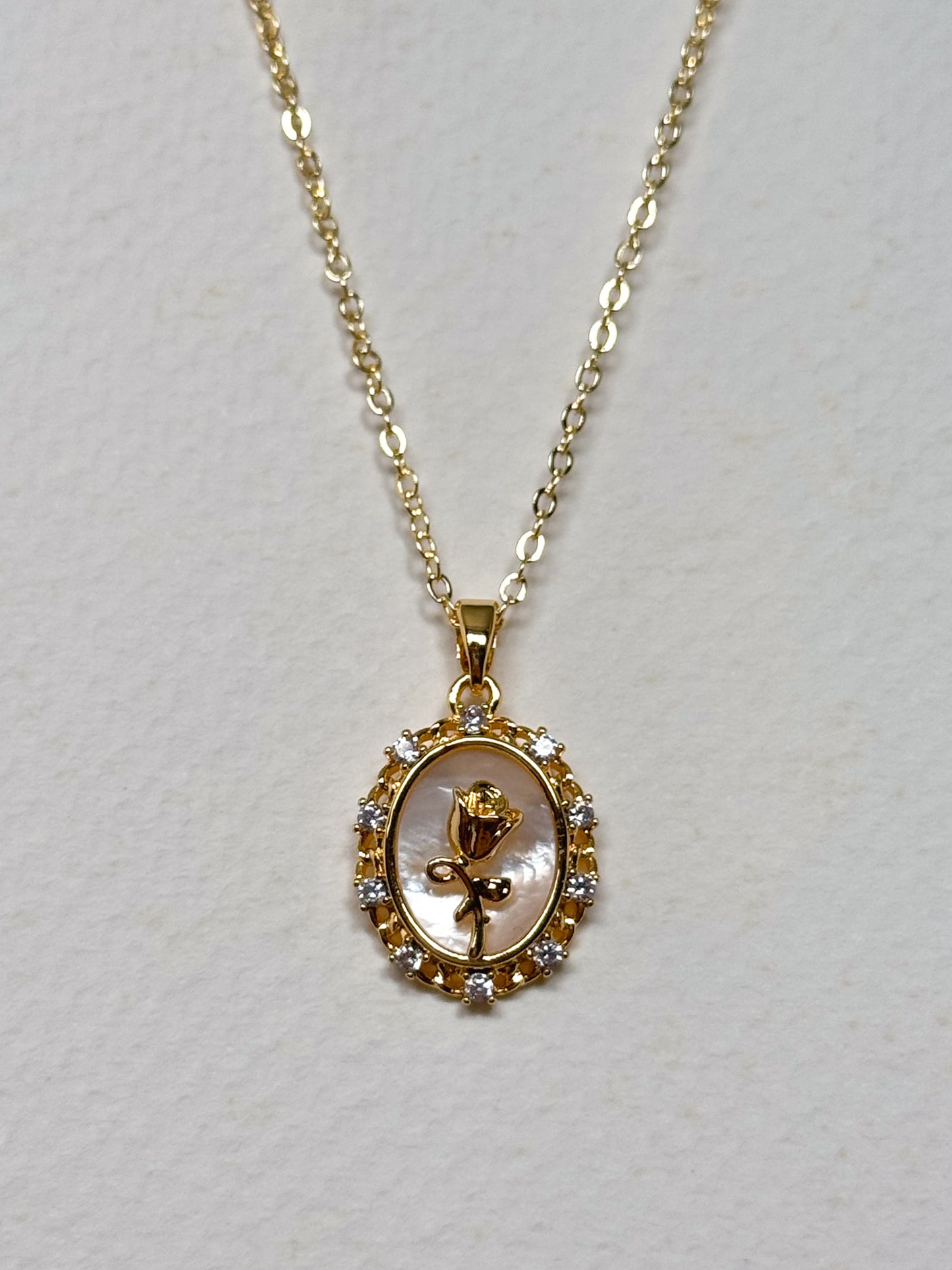 Gold Mother of Pearl Necklace (multiple designs)