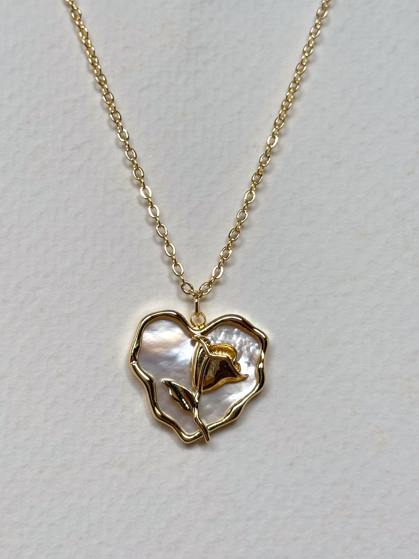 Gold Mother of Pearl Necklace (multiple designs)