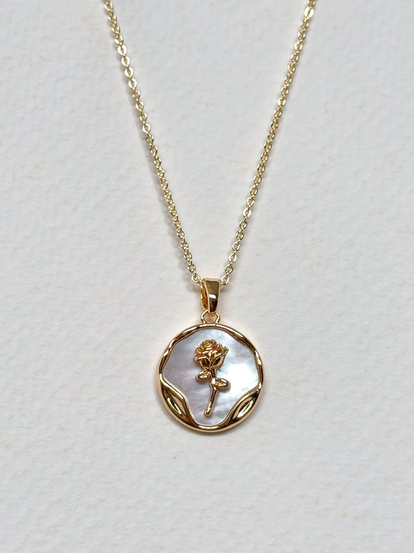 Gold Mother of Pearl Necklace (multiple designs)