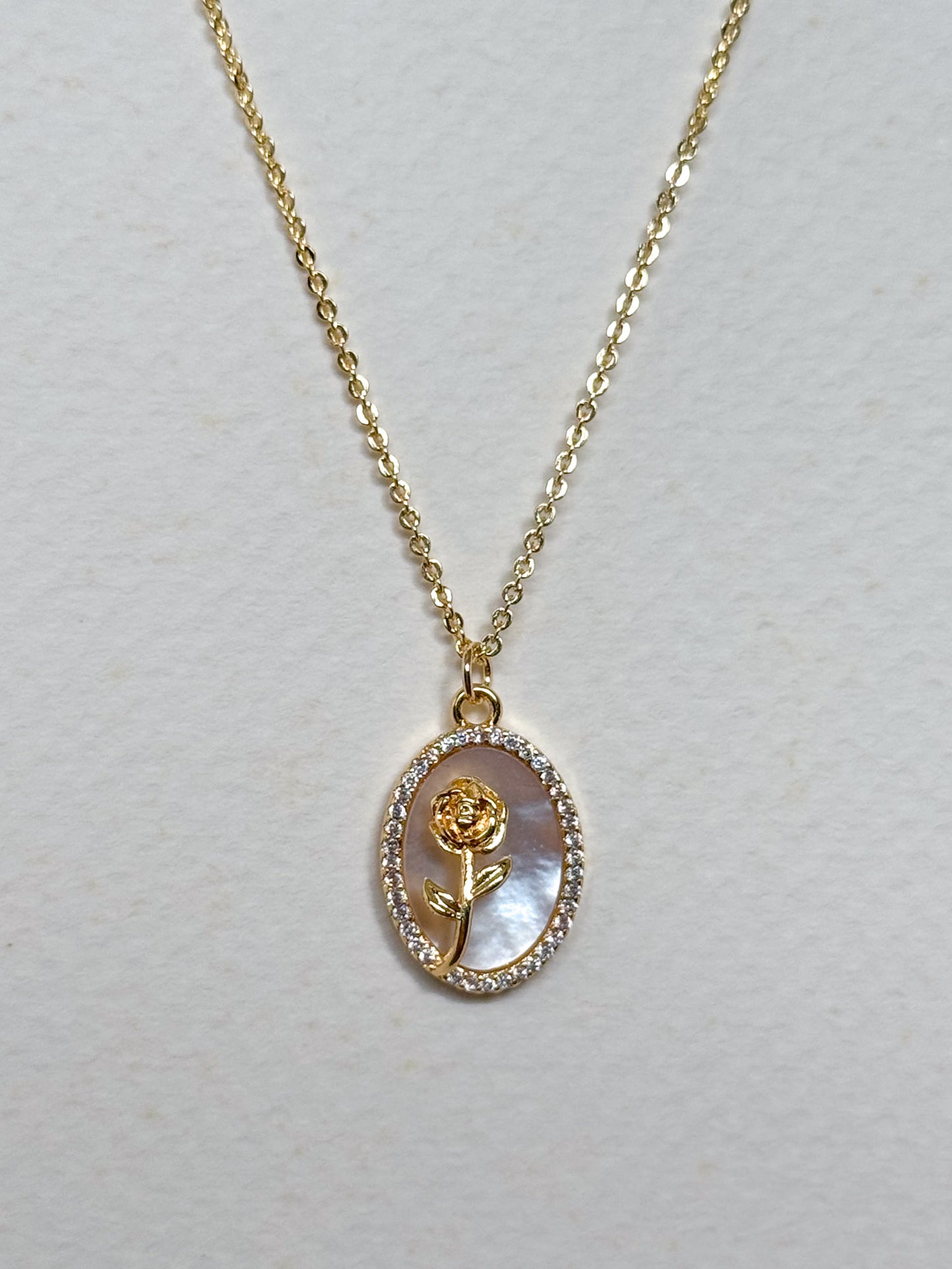 Gold Mother of Pearl Necklace (multiple designs)