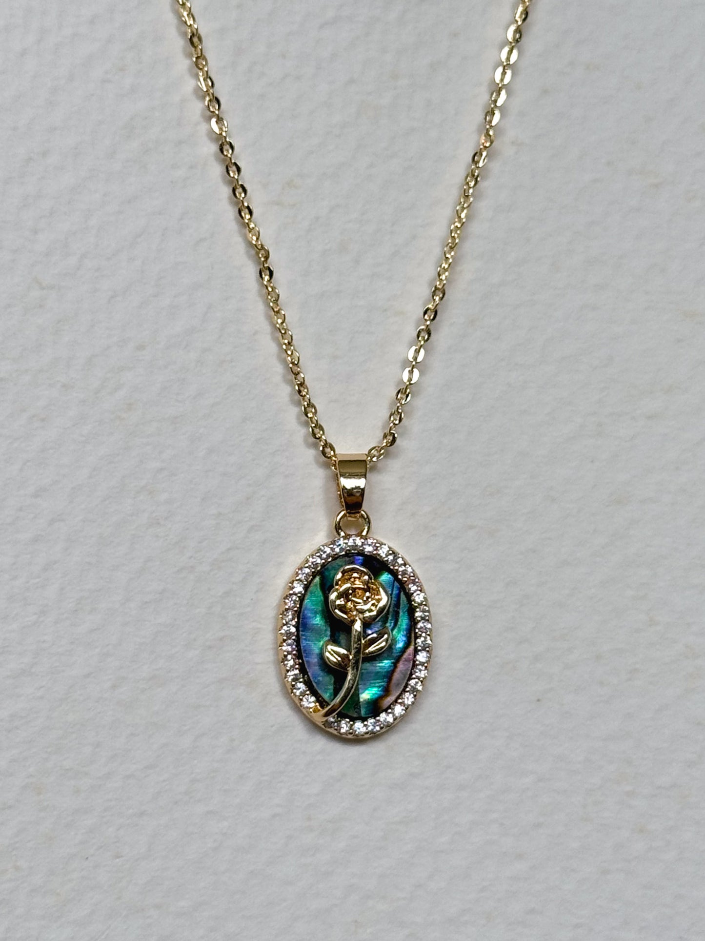 Gold Mother of Pearl Necklace (multiple designs)