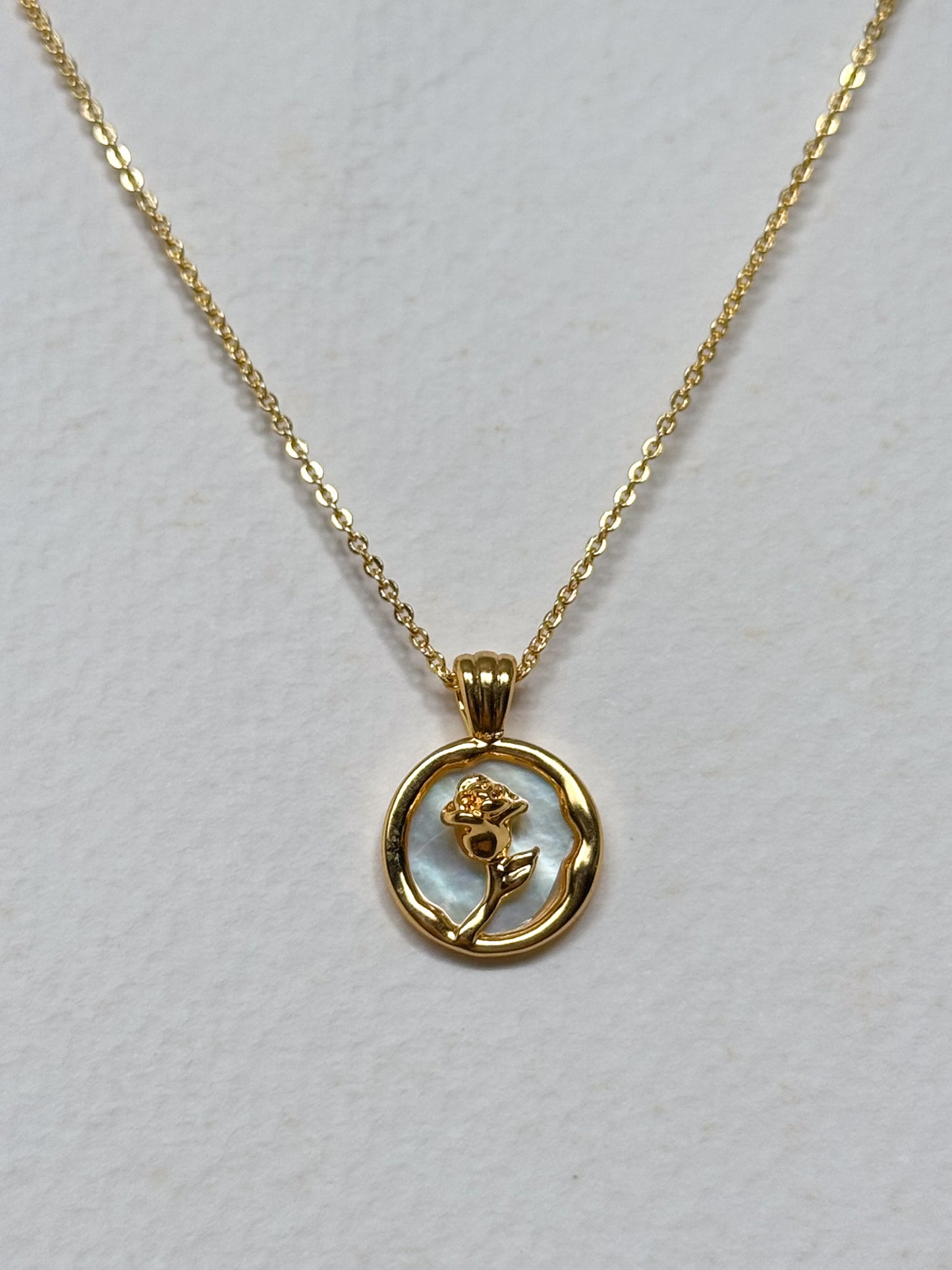 Gold Mother of Pearl Necklace (multiple designs)