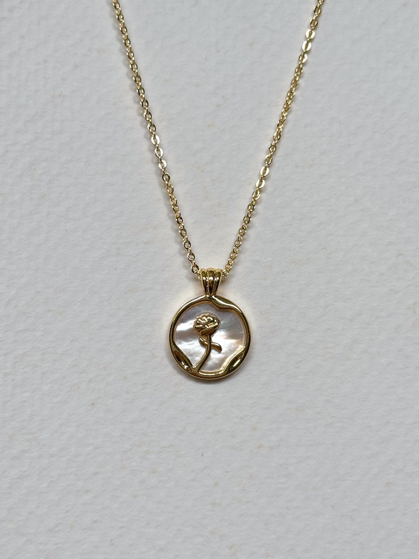 Gold Mother of Pearl Necklace (multiple designs)