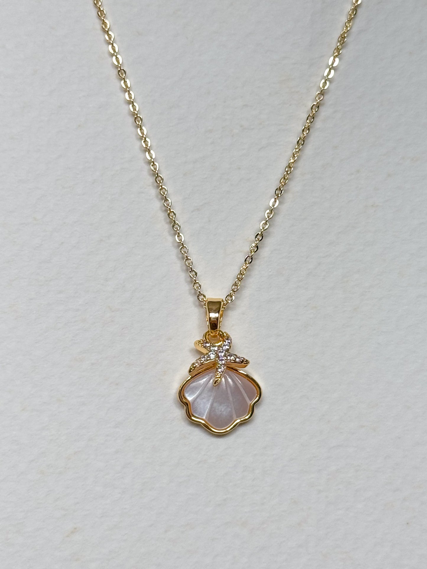 Gold Mother of Pearl Necklace (multiple designs)
