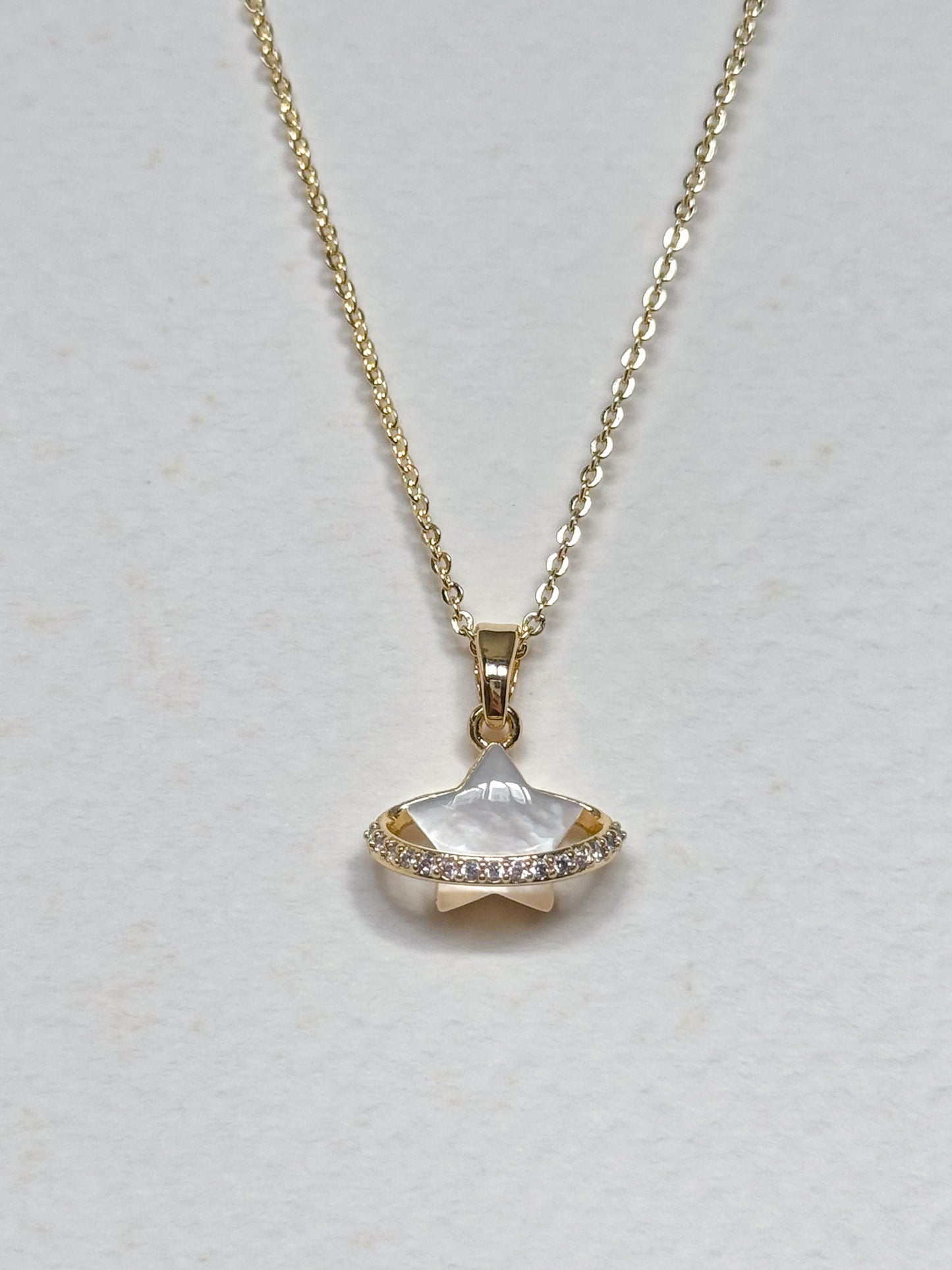 Gold Mother of Pearl Necklace (multiple designs)