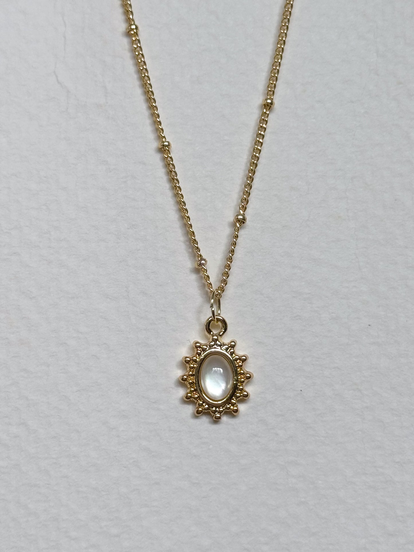 Gold Mother of Pearl Necklace (multiple designs)