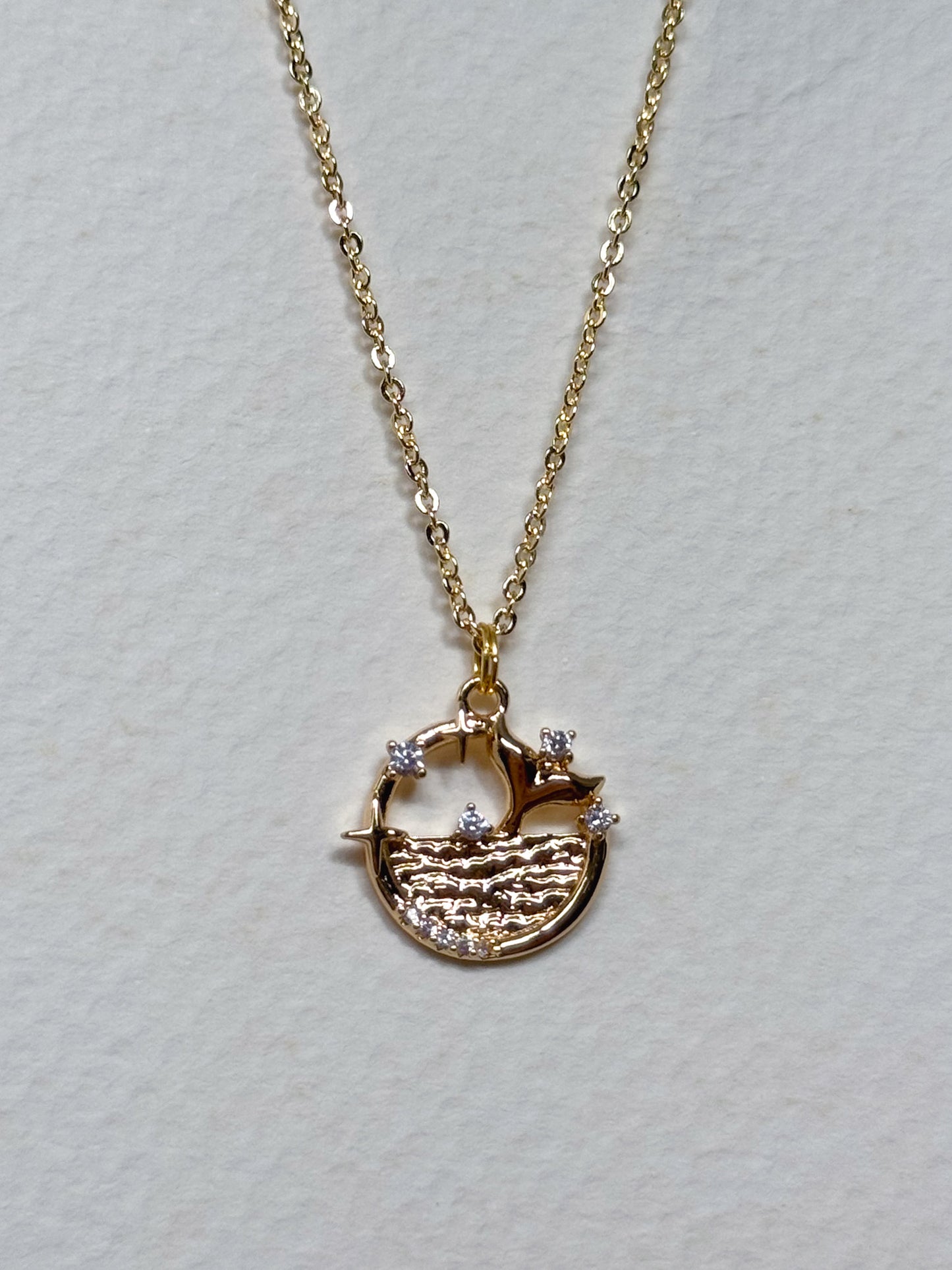 Gold Mother of Pearl Necklace (multiple designs)