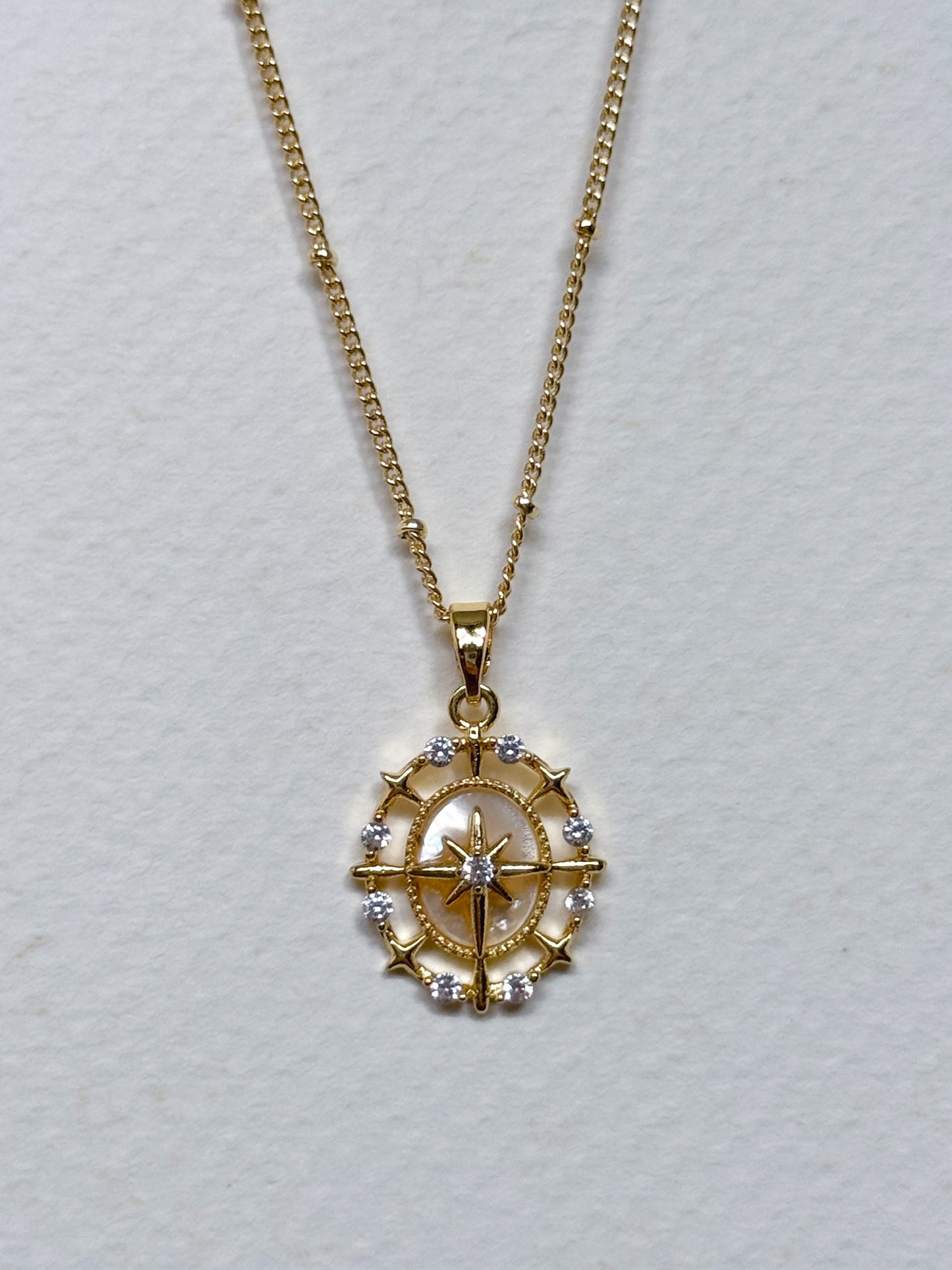 Gold Mother of Pearl Necklace (multiple designs)