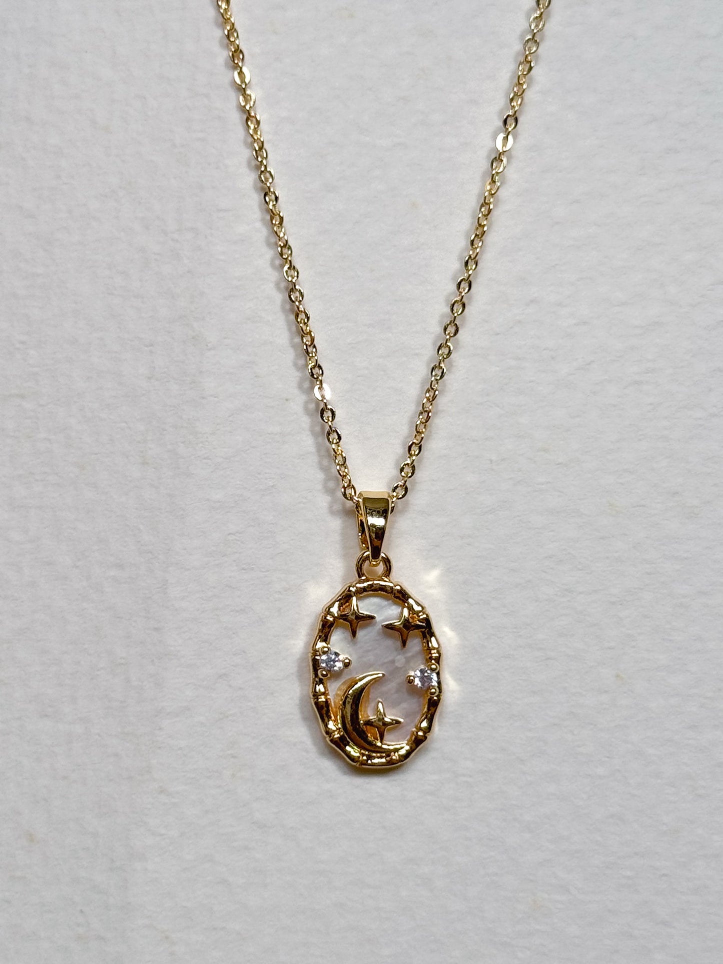 Gold Mother of Pearl Necklace (multiple designs)