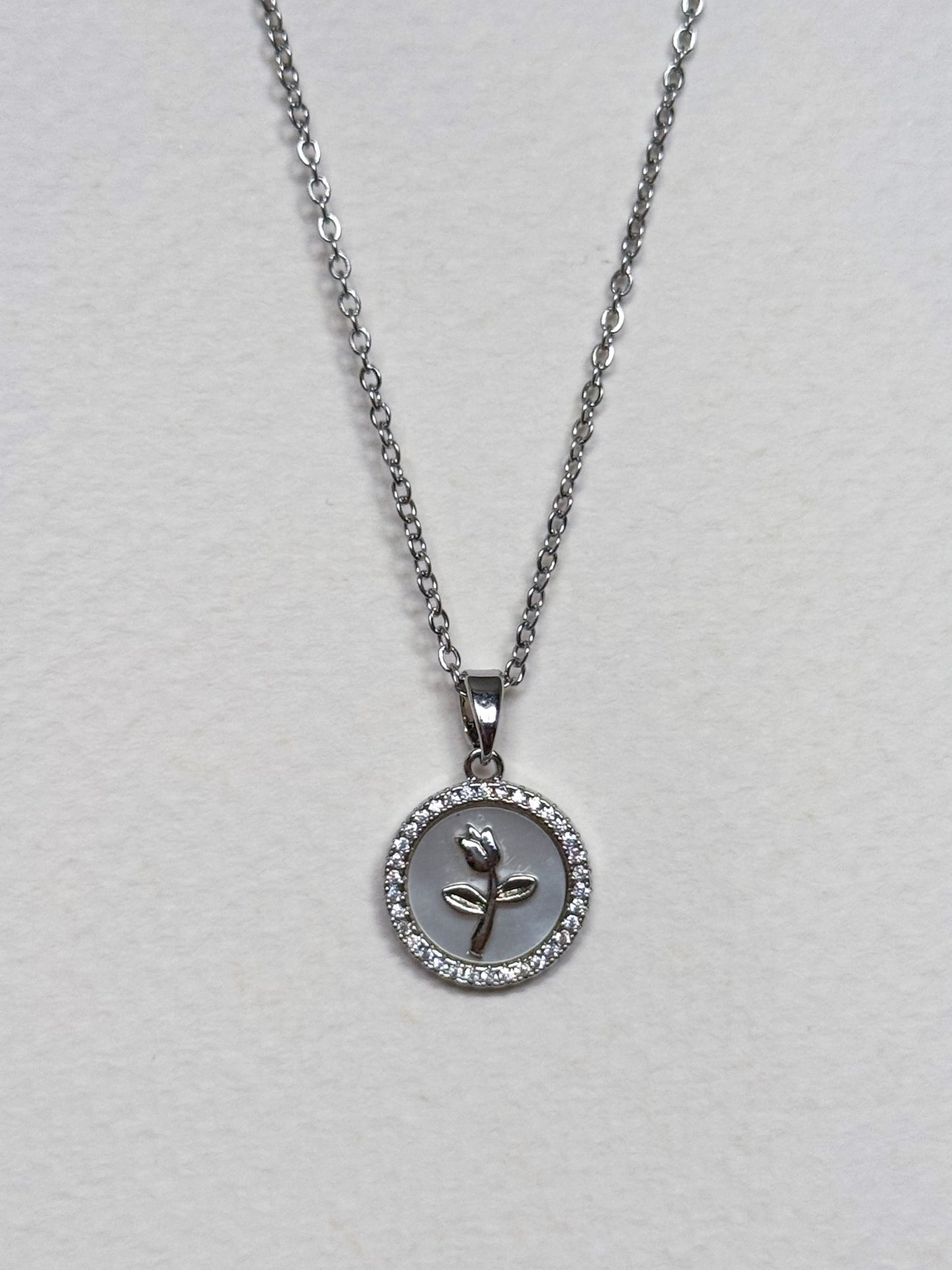 Silver Mother of Pearl Necklace (multiple designs)