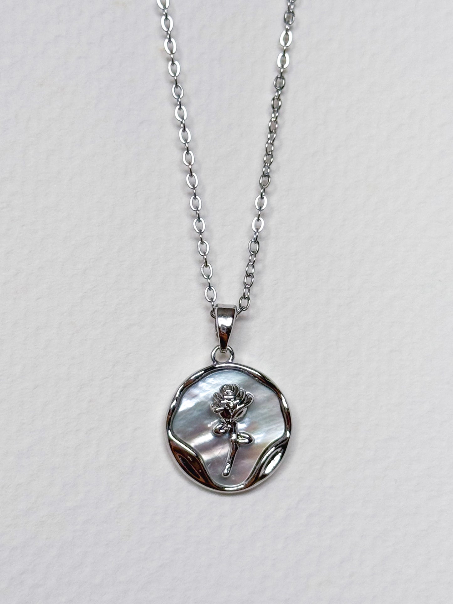 Silver Mother of Pearl Necklace (multiple designs)