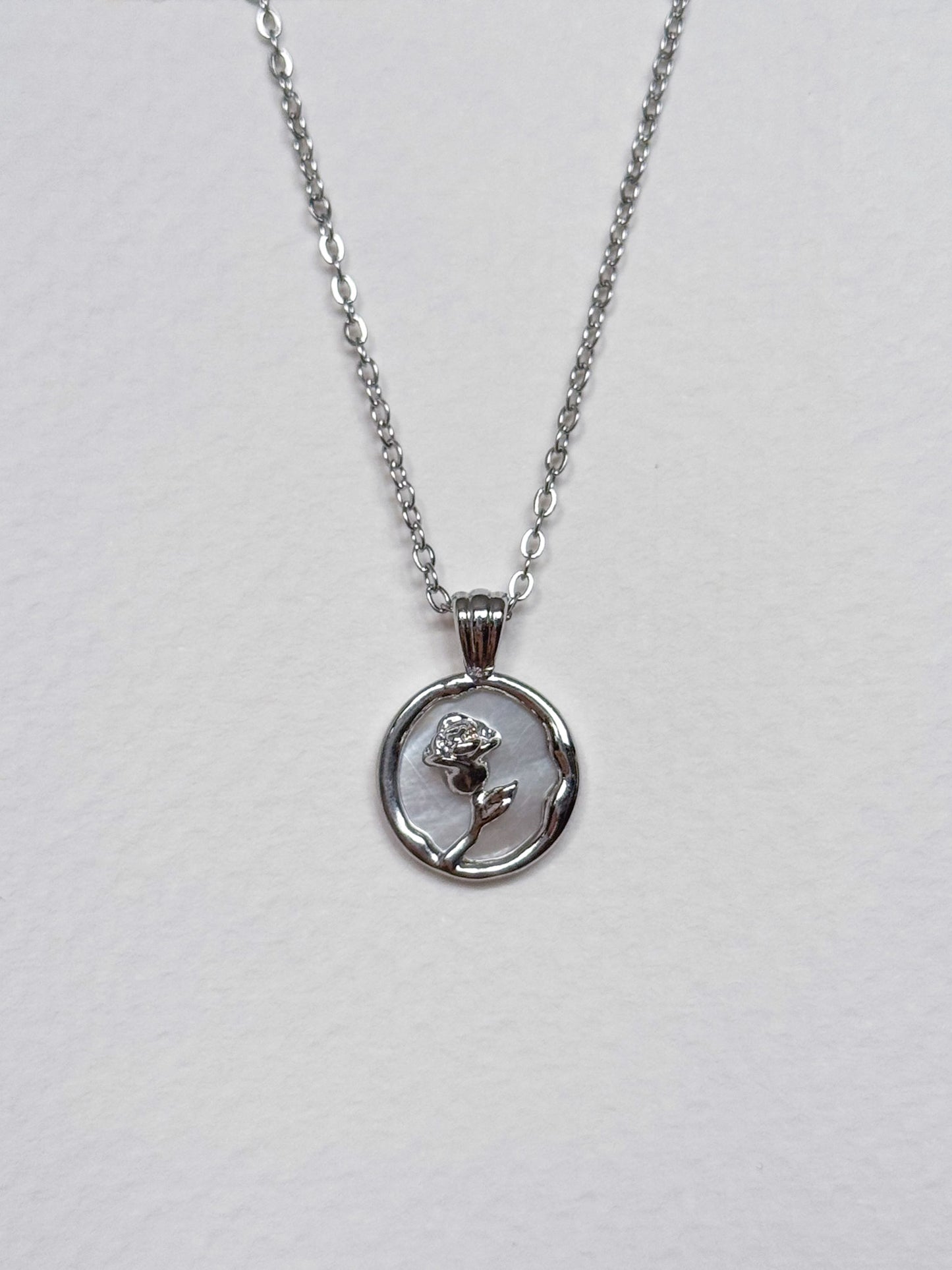 Silver Mother of Pearl Necklace (multiple designs)
