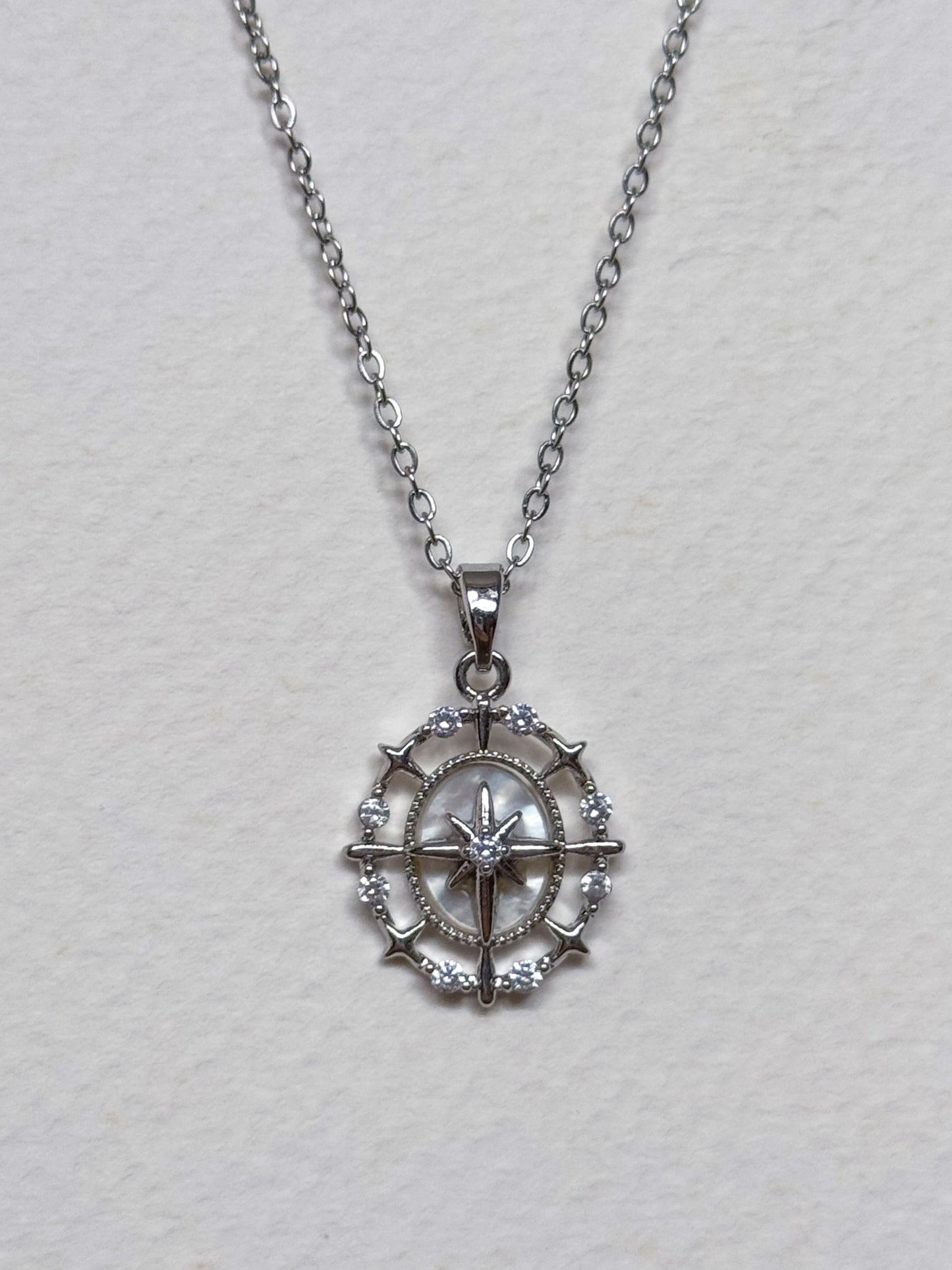 Silver Mother of Pearl Necklace (multiple designs)