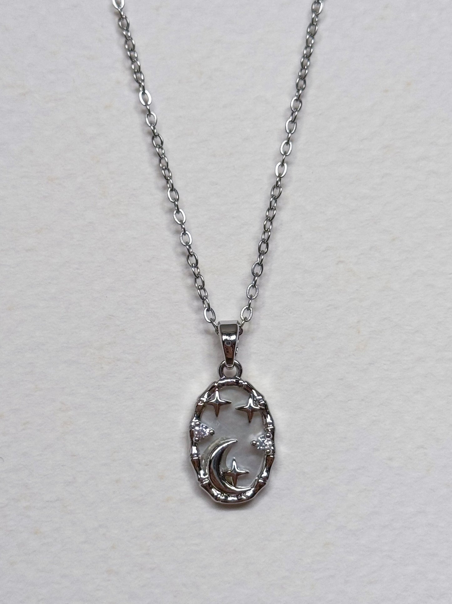 Silver Mother of Pearl Necklace (multiple designs)
