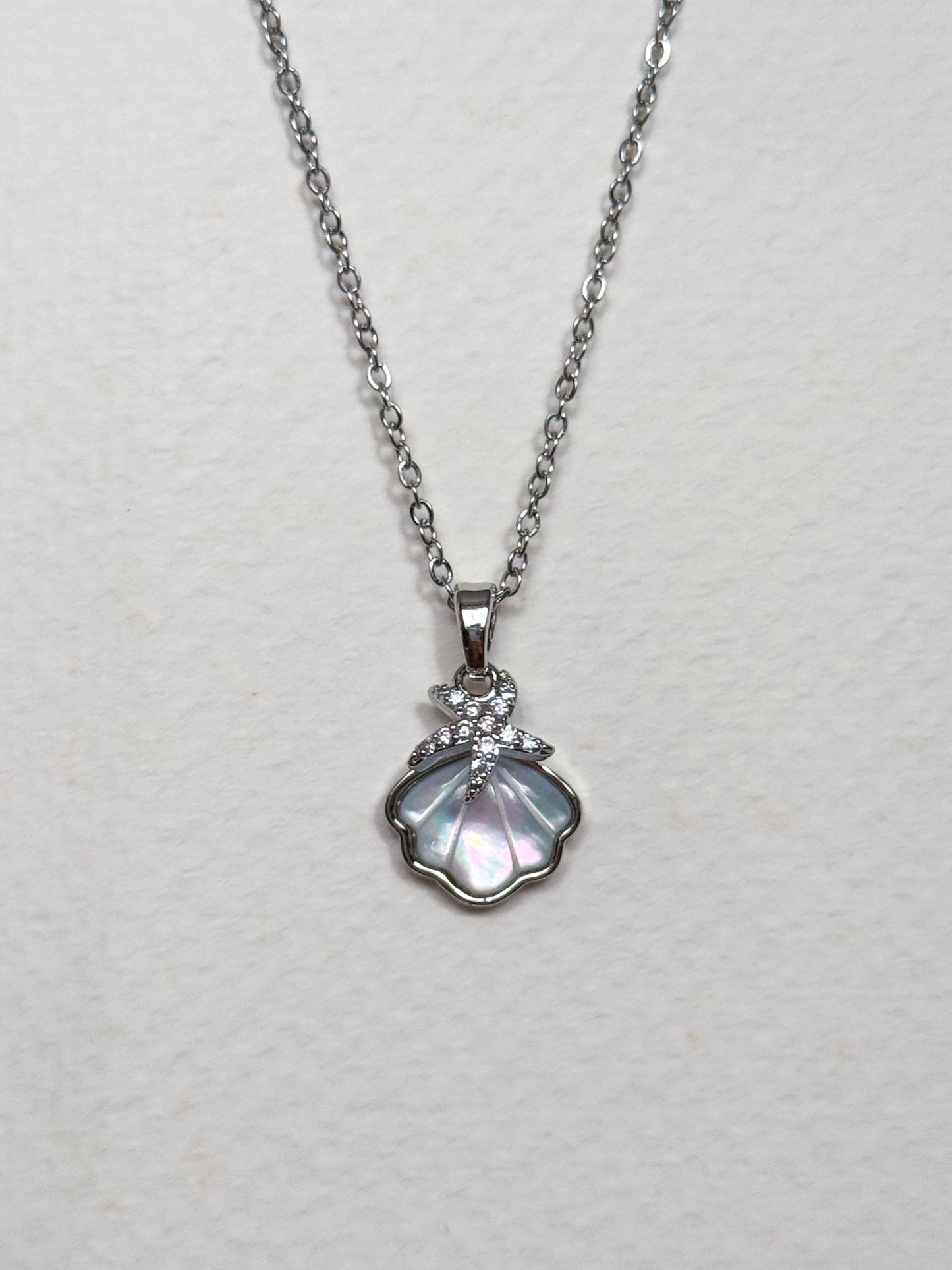 Silver Mother of Pearl Necklace (multiple designs)