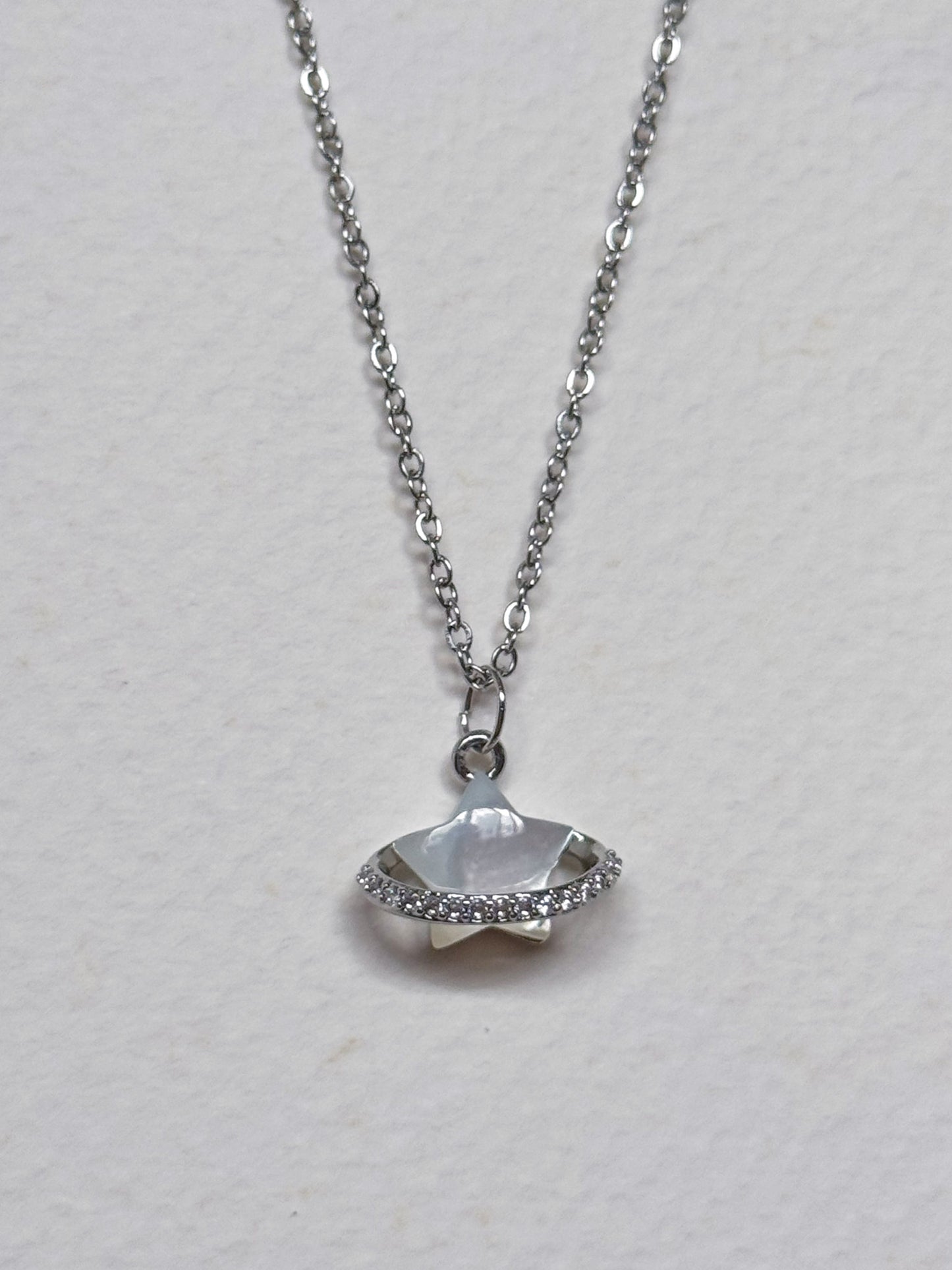 Silver Mother of Pearl Necklace (multiple designs)