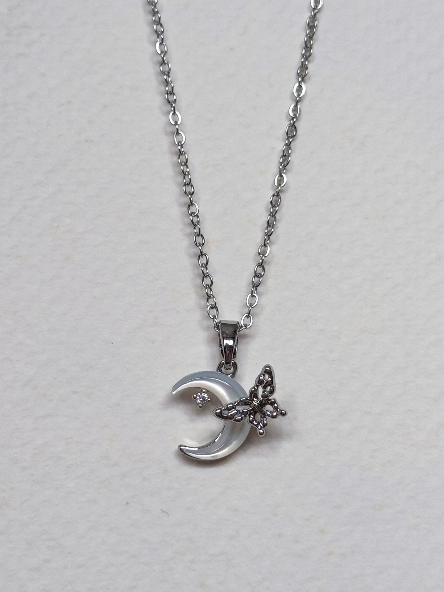Silver Mother of Pearl Necklace (multiple designs)