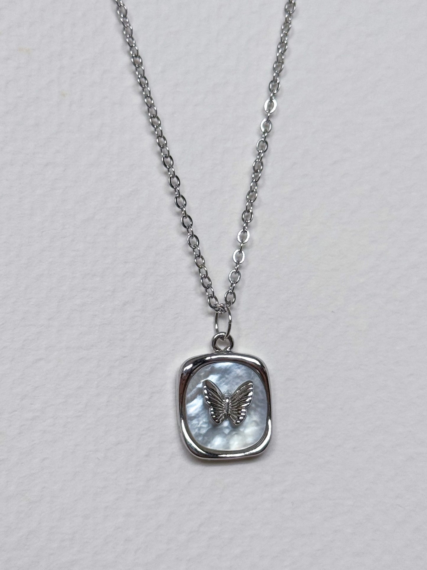 Silver Mother of Pearl Necklace (multiple designs)