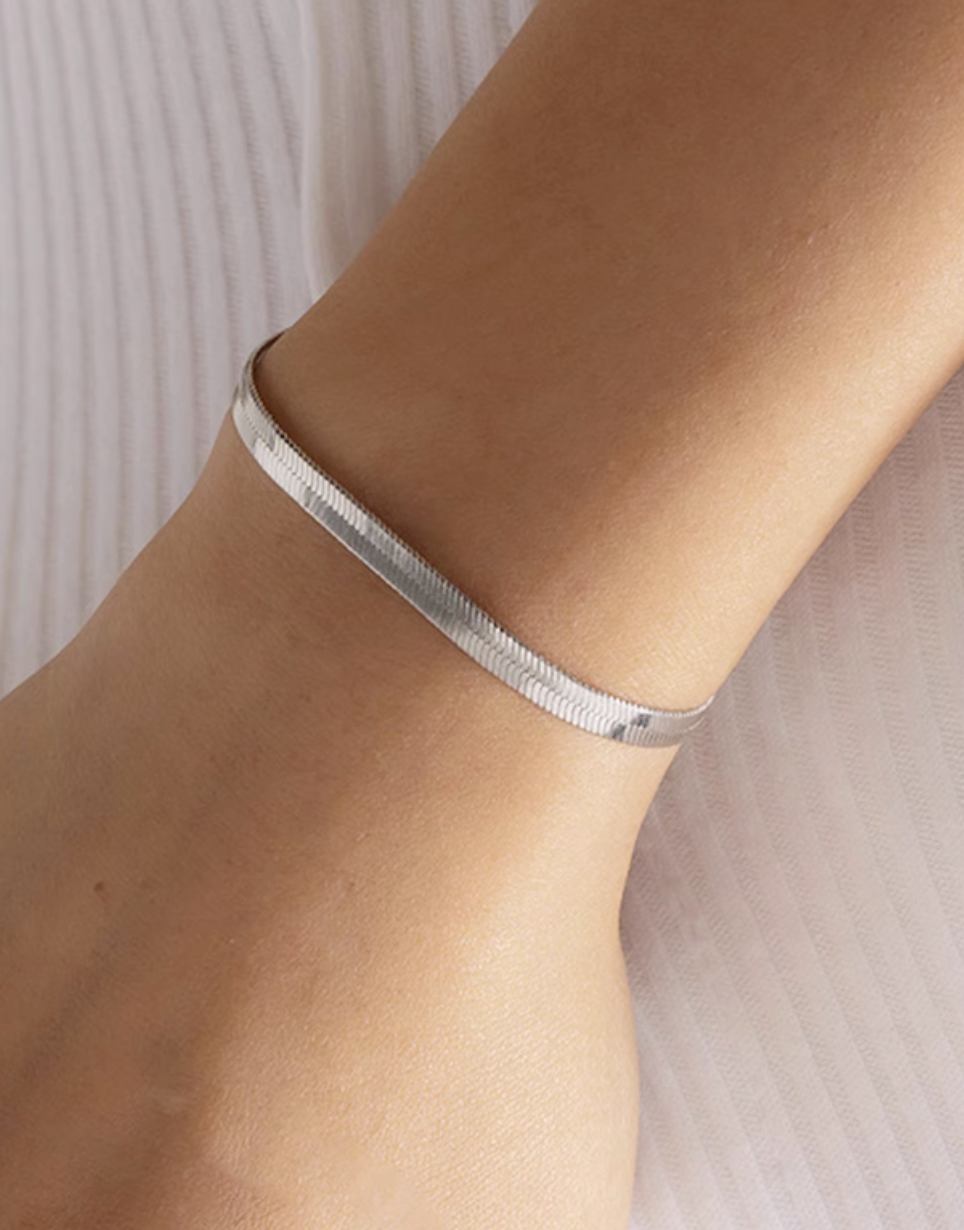 Flat Snake Chain Bracelet