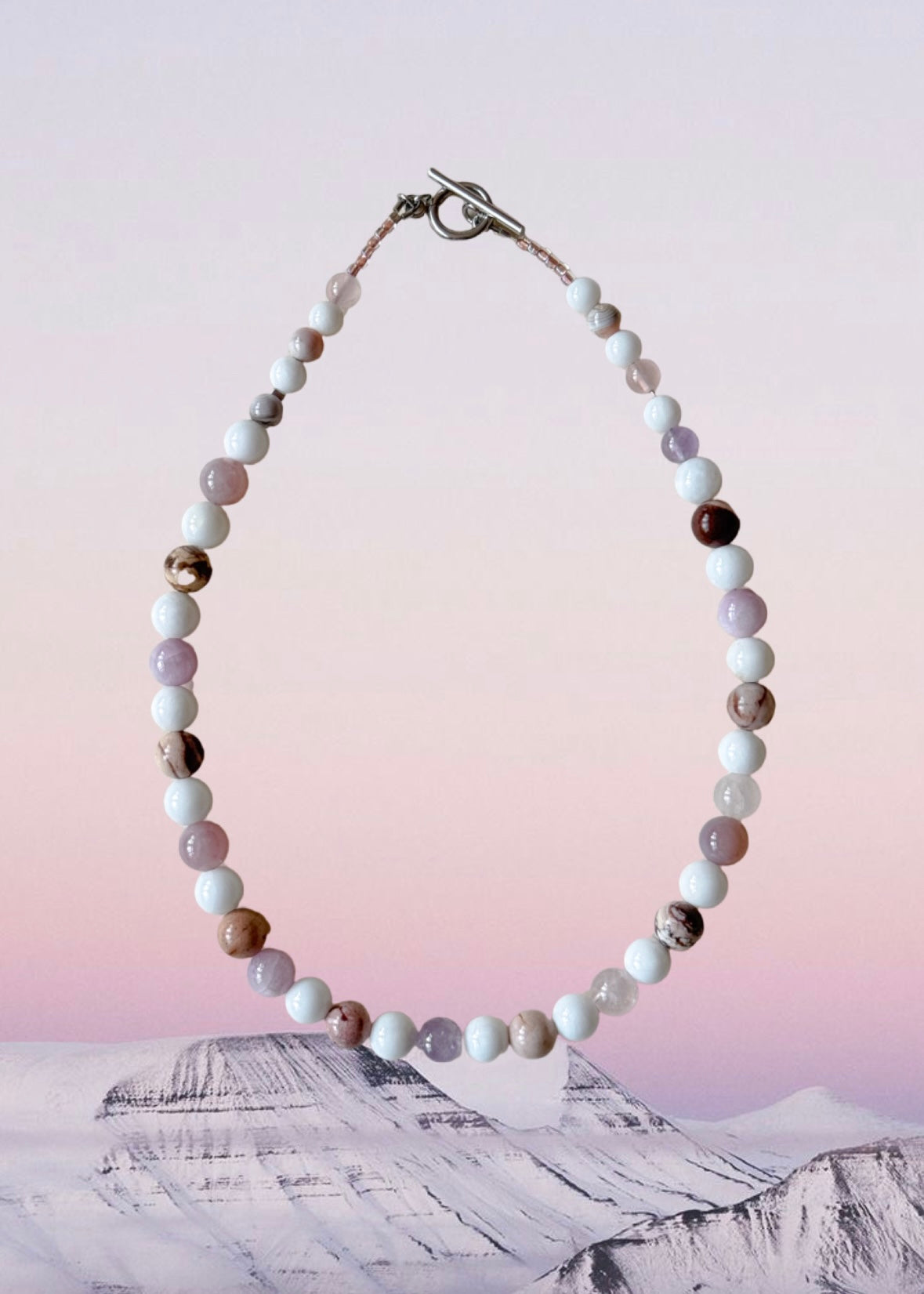 Lavender Snow Necklace