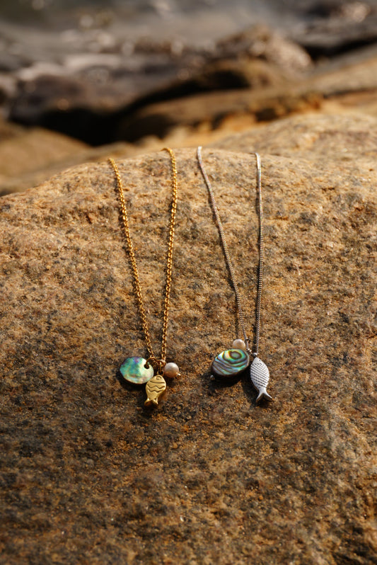 Whimsea Fish Necklace (Gold & Silver)