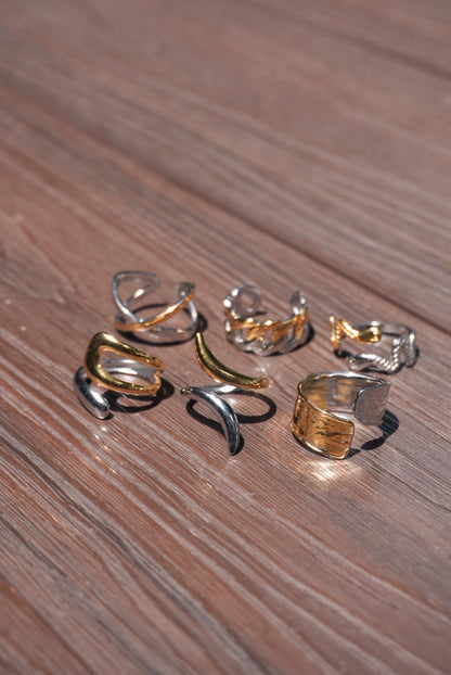 Duotone Stainless Steel Rings (7 designs)