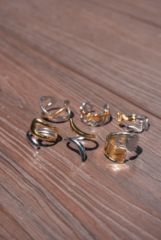 Duotone Stainless Steel Rings (7 designs)