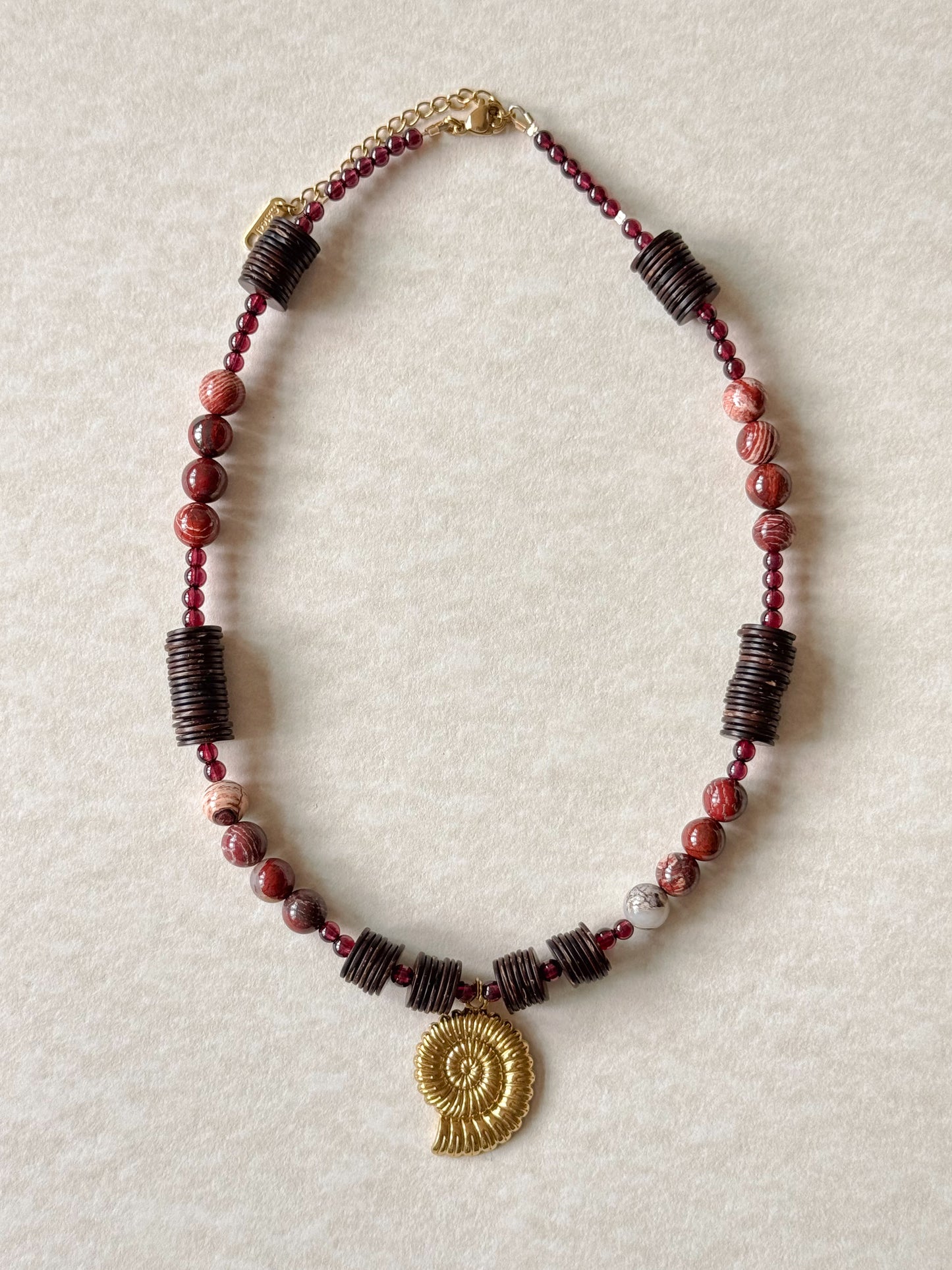 Garnet & Coconut Coast Necklace
