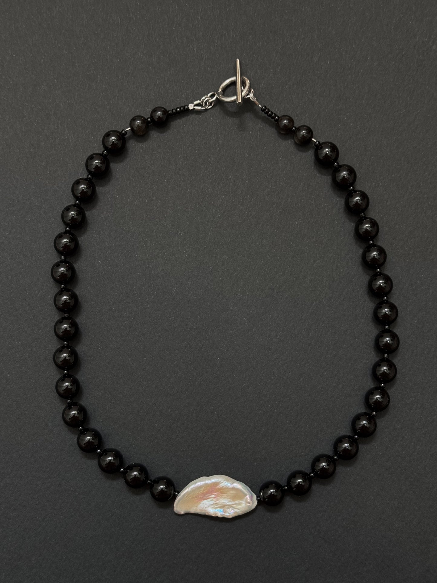 Miya Necklace - Black agate