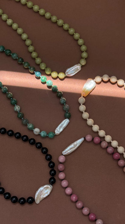 Miya Necklace - African Jade