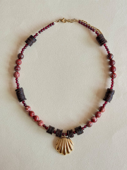 Garnet & Coconut Coast Necklace