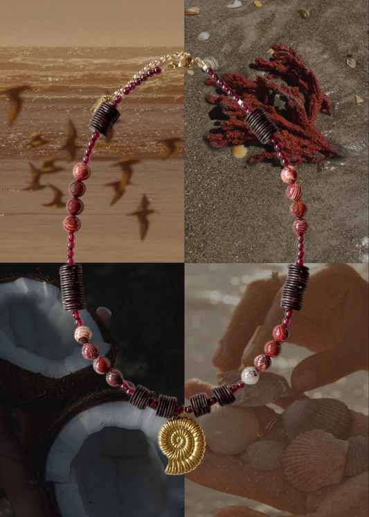 Garnet & Coconut Coast Necklace