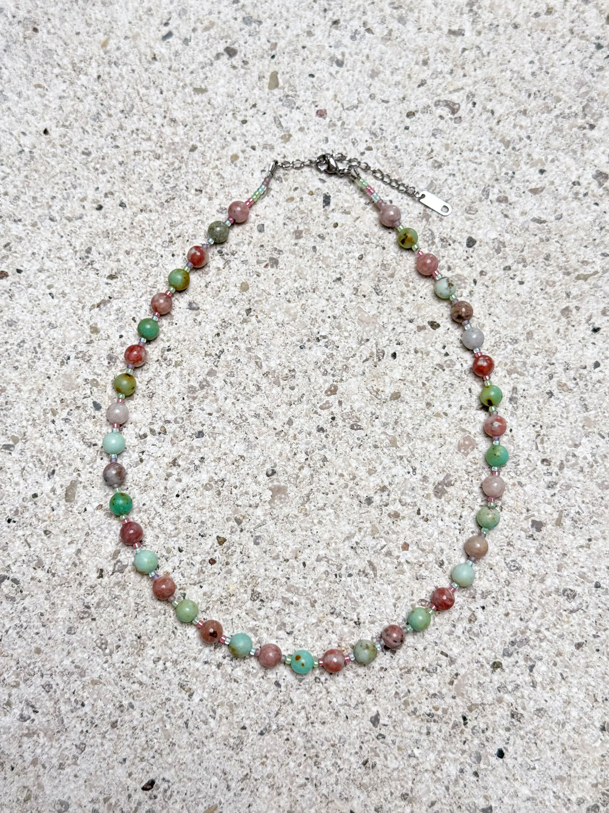 Pink Salt Taffy Necklace