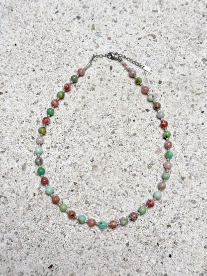 Pink Salt Taffy Necklace