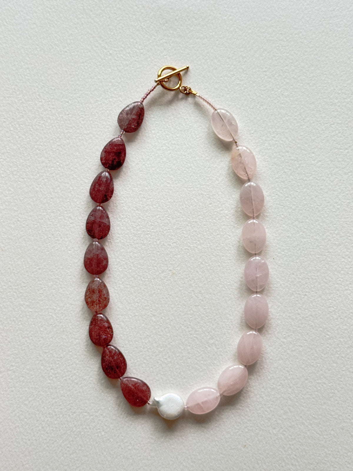 Quartz Hearts Necklace