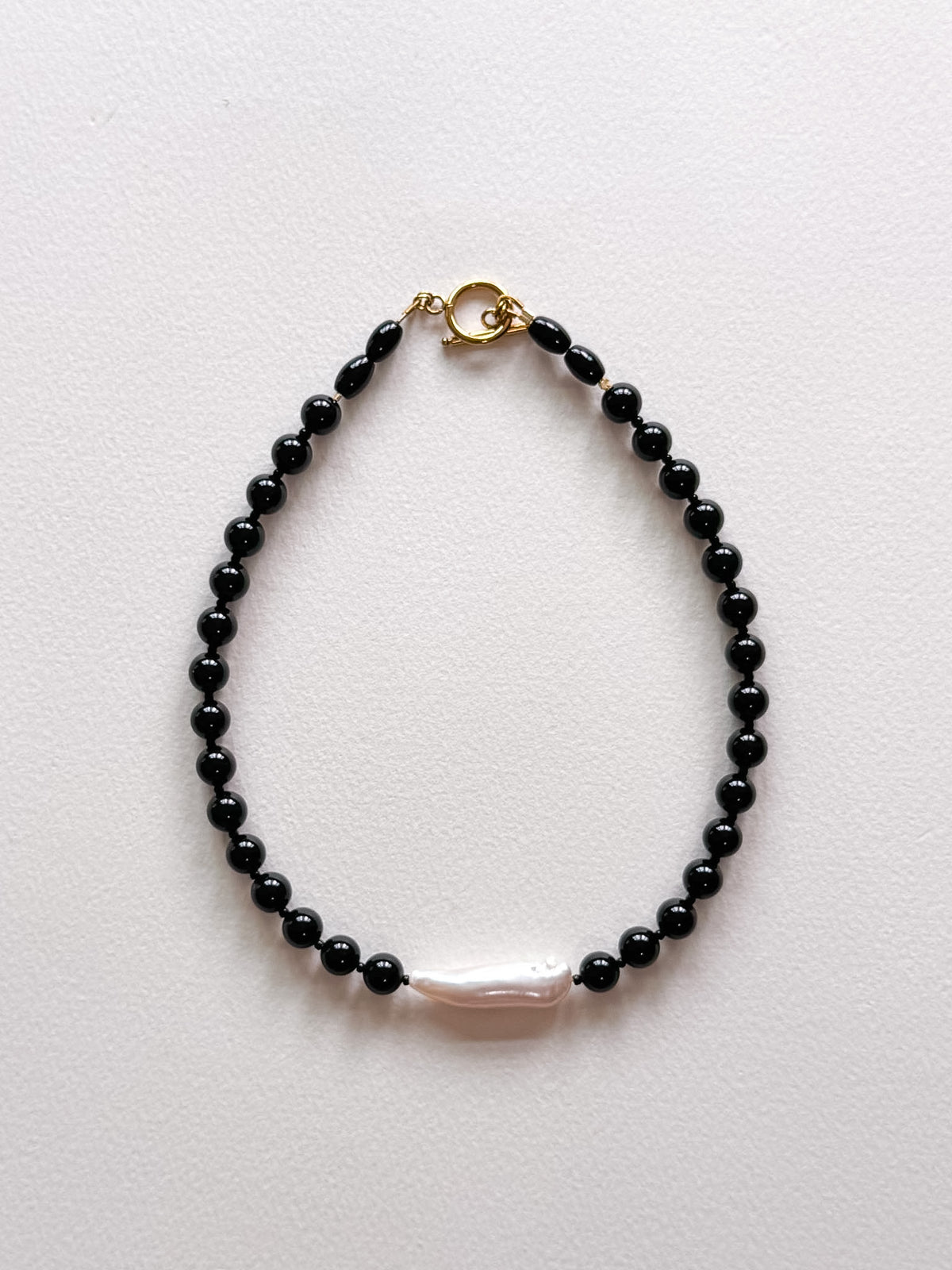 [Backorder] Miya Necklace - Black agate