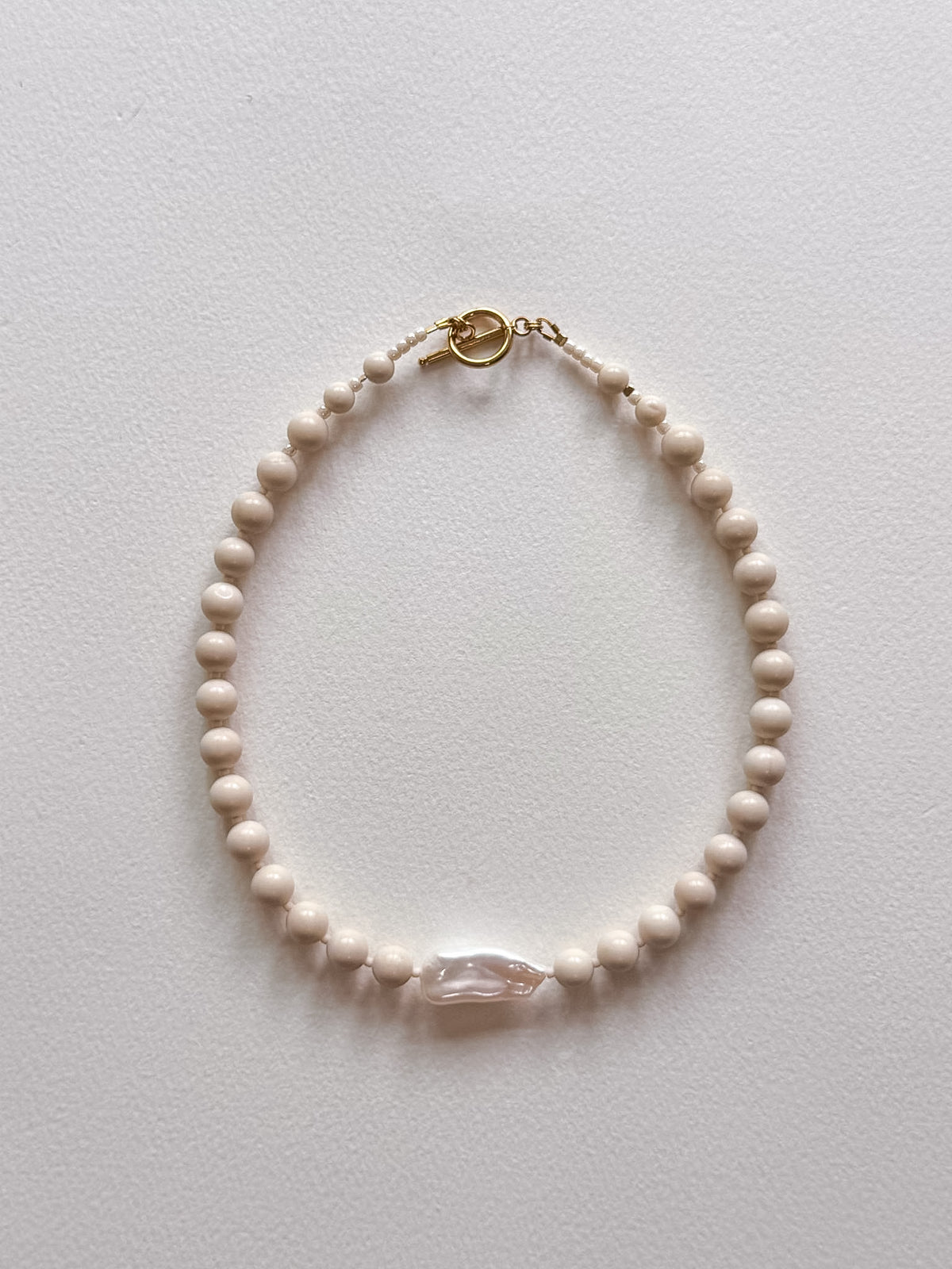 [Backorder] Miya Necklace - White fossil jasper