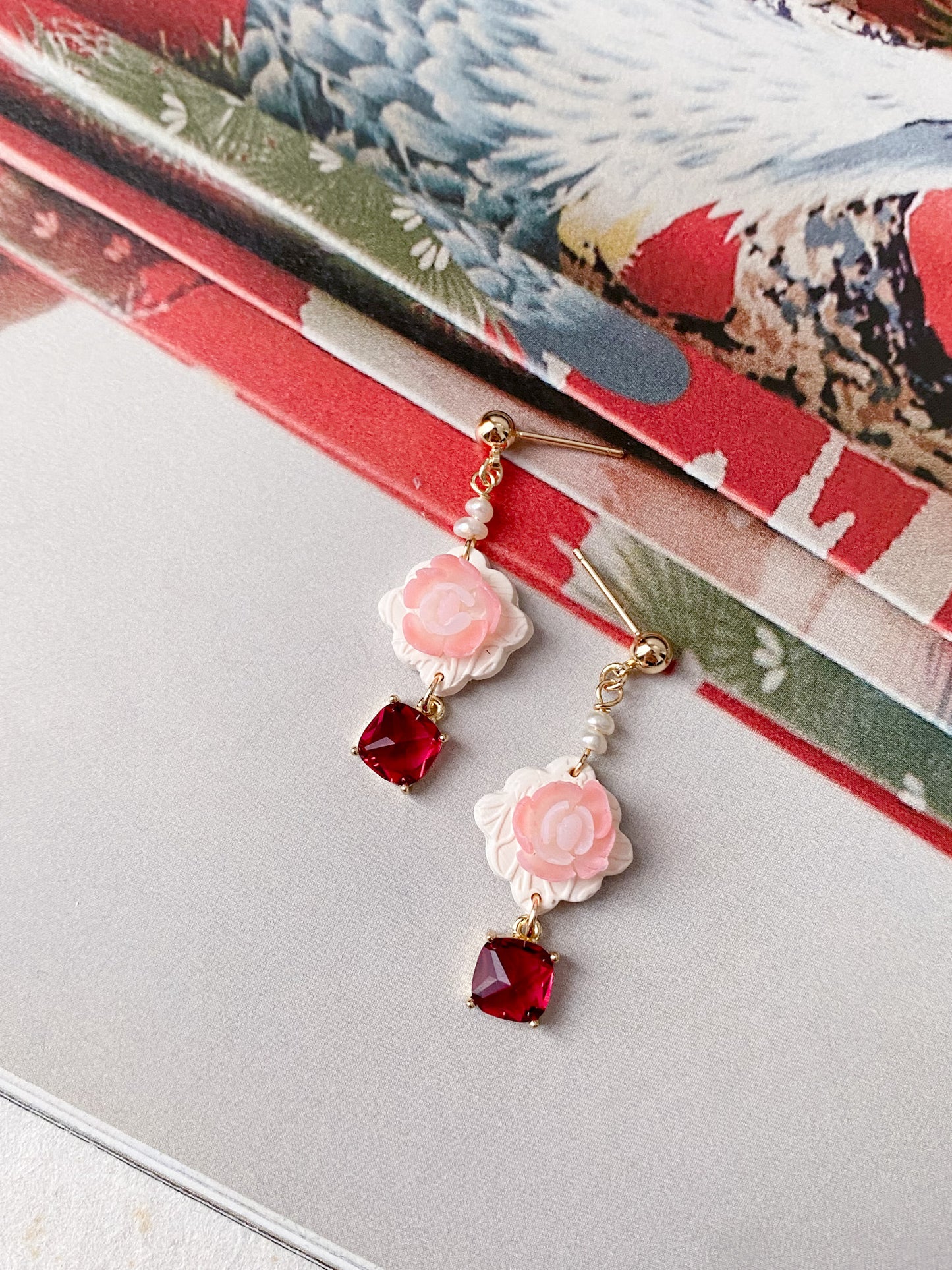 Blush Pink Peony Red Zirconia