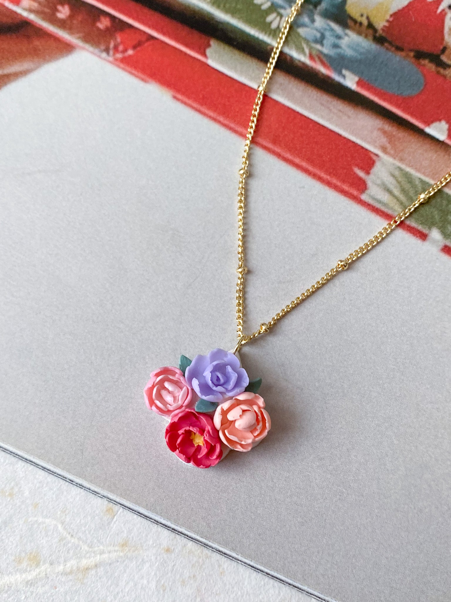 Imperial Peonies Necklace (2 colors)