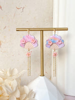 Load image into Gallery viewer, Hana Fan Gold Chain 3.0 Earrings
