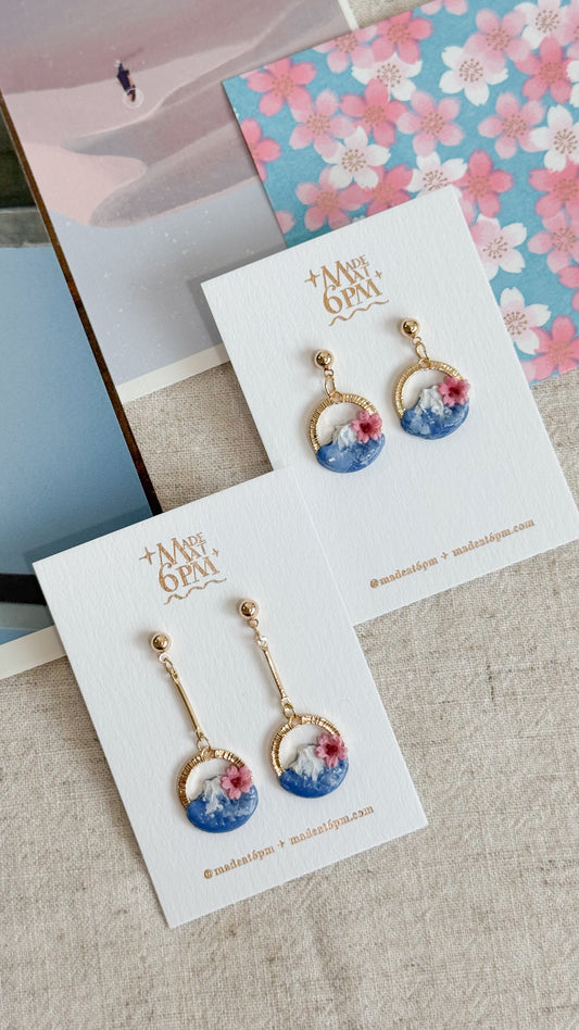 Mt Fuji Bloom Earrings