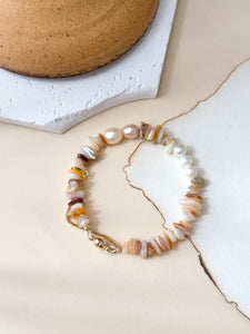 Mykonos beaded necklace & bracelet