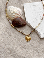 Load image into Gallery viewer, Juliette vintage heart beaded necklace
