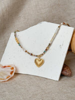 Load image into Gallery viewer, Juliette vintage heart beaded necklace
